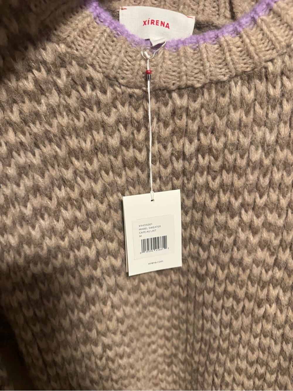 Xirena Cafe Au Lait Mabel Sweater NWT Size Medium - Picture 7 of 7